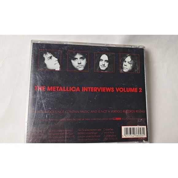 The Metallica Interviews Volume 2 CD Tested/Working-OOP 1992-Lars Ulrich - Picture 2 of 4